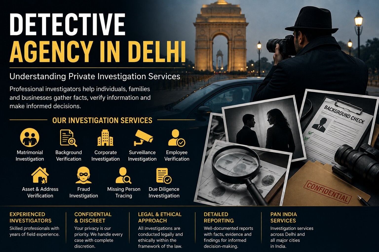 Detective Agency in Delhi: Understanding Private Investigation Services